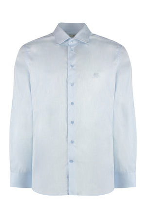 Button-down collar cotton shirt-0